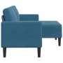 Sofá 2 plazas con chaise longue en forma L azul 125 cm von , Sofas - Ref: Foro24-4107068, Preis: 211,92 €, Rabatt: %