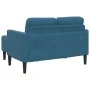 Sofá 2 plazas con chaise longue en forma L azul 125 cm von , Sofas - Ref: Foro24-4107068, Preis: 211,92 €, Rabatt: %