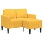 Sofá 2 plazas con chaise longue en forma L amarillo claro 125cm by , Sofas - Ref: Foro24-4107082, Price: 237,04 €, Discount: %