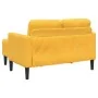 Sofá 2 plazas con chaise longue en forma L amarillo claro 125cm by , Sofas - Ref: Foro24-4107082, Price: 237,04 €, Discount: %