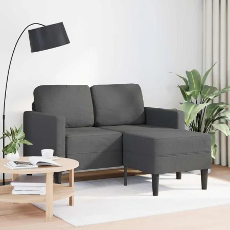 Sofá de 2 plazas con chaise longue en forma L gris oscuro 125cm by , Sofas - Ref: Foro24-4107077, Price: 259,67 €, Discount: %