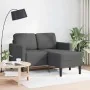 Sofá de 2 plazas con chaise longue en forma L gris oscuro 125cm by , Sofas - Ref: Foro24-4107077, Price: 259,67 €, Discount: %