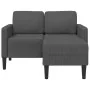Sofá de 2 plazas con chaise longue en forma L gris oscuro 125cm by , Sofas - Ref: Foro24-4107077, Price: 259,67 €, Discount: %