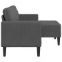 Sofá de 2 plazas con chaise longue en forma L gris oscuro 125cm by , Sofas - Ref: Foro24-4107077, Price: 259,67 €, Discount: %