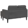 Sofá de 2 plazas con chaise longue en forma L gris oscuro 125cm by , Sofas - Ref: Foro24-4107077, Price: 259,67 €, Discount: %