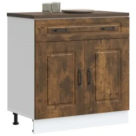 Mueble bajo de cocina Kalmar de madera ingeniería roble ahumado by , Kitchen cabinets - Ref: Foro24-853502, Price: 101,28 €, ...