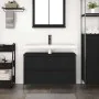 Mueble de baño con lavabo y cajones roble negro 90x34,5x60 cm von , Badezimmerwaschtische - Ref: Foro24-861877, Preis: 88,38 ...