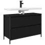 Mueble de baño con lavabo y cajones roble negro 90x34,5x60 cm von , Badezimmerwaschtische - Ref: Foro24-861877, Preis: 88,38 ...