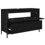 Mueble de baño con lavabo y cajones roble negro 90x34,5x60 cm von , Badezimmerwaschtische - Ref: Foro24-861877, Preis: 88,38 ...
