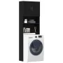 Mueble para lavadora de madera de roble negro 64x24x190 cm by , Accessories for washing machines and dryers - Ref: Foro24-859...