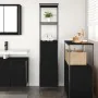 Mueble de baño con estantes roble negro 36x35x165 cm by , bathroom vanities - Ref: Foro24-861907, Price: 75,02 €, Discount: %