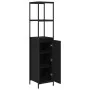 Mueble de baño con estantes roble negro 36x35x165 cm by , bathroom vanities - Ref: Foro24-861907, Price: 75,02 €, Discount: %
