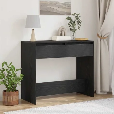 Mesa consola roble negro 89x41x76,5 cm madera de ingeniería by , Side tables - Ref: Foro24-862081, Price: 79,45 €, Discount: %