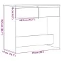 Mesa consola roble negro 89x41x76,5 cm madera de ingeniería by , Side tables - Ref: Foro24-862081, Price: 79,45 €, Discount: %
