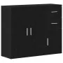 Aparador roble negro 91x29,5x75 cm madera de ingeniería de , Aparadores - Ref: Foro24-862003, Precio: 93,36 €, Descuento: %