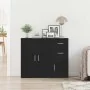 Aparador roble negro 91x29,5x75 cm madera de ingeniería de , Aparadores - Ref: Foro24-862003, Precio: 93,36 €, Descuento: %