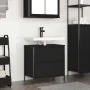 Mueble de baño con lavabo y cajones roble negro 60x34,5x60 cm de , Tocadores de baño - Ref: Foro24-861882, Precio: 74,06 €, D...