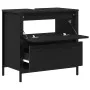 Mueble de baño con lavabo y cajones roble negro 60x34,5x60 cm de , Tocadores de baño - Ref: Foro24-861882, Precio: 74,06 €, D...