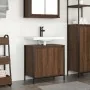 Mueble de baño con lavabo de roble marrón 60x34,5x60 cm von , Badezimmerwaschtische - Ref: Foro24-861896, Preis: 63,63 €, Rab...