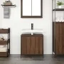 Mueble de baño con lavabo de roble marrón 60x34,5x60 cm von , Badezimmerwaschtische - Ref: Foro24-861896, Preis: 63,63 €, Rab...