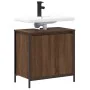 Mueble de baño con lavabo de roble marrón 60x34,5x60 cm von , Badezimmerwaschtische - Ref: Foro24-861896, Preis: 63,63 €, Rab...