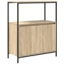 Mueble de baño con estantes roble Sonoma 76,5x35x95 cm by , bathroom vanities - Ref: Foro24-861918, Price: 75,90 €, Discount: %