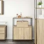 Mueble de baño con estantes roble Sonoma 76,5x35x95 cm by , bathroom vanities - Ref: Foro24-861918, Price: 75,90 €, Discount: %