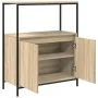 Mueble de baño con estantes roble Sonoma 76,5x35x95 cm by , bathroom vanities - Ref: Foro24-861918, Price: 75,90 €, Discount: %