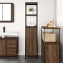 Mueble de baño con estantes roble marrón 36x35x165 cm de , Tocadores de baño - Ref: Foro24-861911, Precio: 74,14 €, Descuento: %