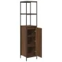 Mueble de baño con estantes roble marrón 36x35x165 cm de , Tocadores de baño - Ref: Foro24-861911, Precio: 74,14 €, Descuento: %