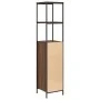 Mueble de baño con estantes roble marrón 36x35x165 cm de , Tocadores de baño - Ref: Foro24-861911, Precio: 74,14 €, Descuento: %