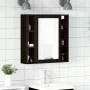 Armario de baño con espejo de madera de roble negro 60x16x60 cm de , Tocadores de baño - Ref: Foro24-862228, Precio: 64,29 €,...