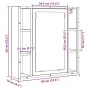 Armario de baño con espejo de madera de roble negro 60x16x60 cm de , Tocadores de baño - Ref: Foro24-862228, Precio: 64,29 €,...
