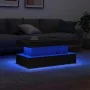 Mesa de centro con luces LED roble negro 90x50x40 cm by , Coffee table - Ref: Foro24-862256, Price: 97,47 €, Discount: %
