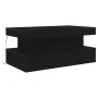 Mesa de centro con luces LED roble negro 90x50x40 cm by , Coffee table - Ref: Foro24-862256, Price: 97,47 €, Discount: %
