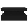 Mesa de centro con luces LED roble negro 90x50x40 cm by , Coffee table - Ref: Foro24-862256, Price: 97,47 €, Discount: %