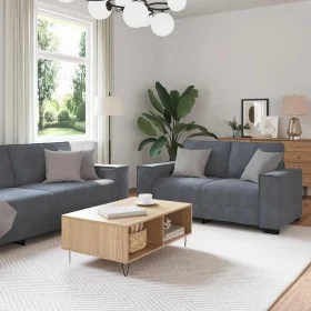 Juego de sofás con cojines 2 piezas terciopelo gris oscuro by , Sofas - Ref: Foro24-3324701, Price: 470,84 €, Discount: %