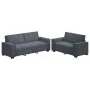 Juego de sofás con cojines 2 piezas terciopelo gris oscuro by , Sofas - Ref: Foro24-3324701, Price: 470,84 €, Discount: %