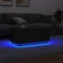 Mesa de centro con luces LED roble negro 90x49x40 cm by , Coffee table - Ref: Foro24-862254, Price: 112,46 €, Discount: %