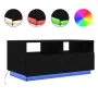 Mesa de centro con luces LED roble negro 90x49x40 cm by , Coffee table - Ref: Foro24-862254, Price: 112,46 €, Discount: %
