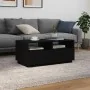 Mesa de centro con luces LED roble negro 90x49x40 cm by , Coffee table - Ref: Foro24-862254, Price: 112,46 €, Discount: %