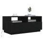 Mesa de centro con luces LED roble negro 90x49x40 cm by , Coffee table - Ref: Foro24-862254, Price: 112,46 €, Discount: %