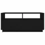 Mesa de centro con luces LED roble negro 90x49x40 cm by , Coffee table - Ref: Foro24-862254, Price: 112,46 €, Discount: %