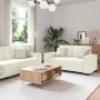 Juego de sofás con cojines 2 piezas terciopelo crema by , Sofas - Ref: Foro24-3324708, Price: 487,47 €, Discount: %