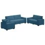 Juego de sofás con cojines 3 piezas terciopelo azul de , Sofás - Ref: Foro24-3324627, Precio: 630,97 €, Descuento: %