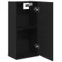 Armario de pared roble negro 32x20x67 cm madera de ingeniería de , Tocadores de baño - Ref: Foro24-862095, Precio: 40,43 €, D...