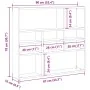 Estante de pared roble negro 90x16x78 cm madera de ingeniería von , Regale und Regale - Ref: Foro24-862510, Preis: 53,36 €, R...