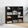 Mueble para CD roble negro 100,5x23x89,5 cm madera ingeniería by , CD and DVD storage - Ref: Foro24-862481, Price: 78,50 €, D...