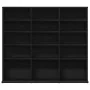 Mueble para CD roble negro 100,5x23x89,5 cm madera ingeniería by , CD and DVD storage - Ref: Foro24-862481, Price: 78,50 €, D...