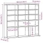 Mueble para CD roble negro 100,5x23x89,5 cm madera ingeniería by , CD and DVD storage - Ref: Foro24-862481, Price: 78,50 €, D...